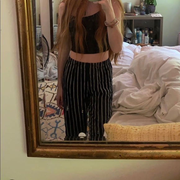 Brandy Melville flowy black and white pants - Picture 1 of 3
